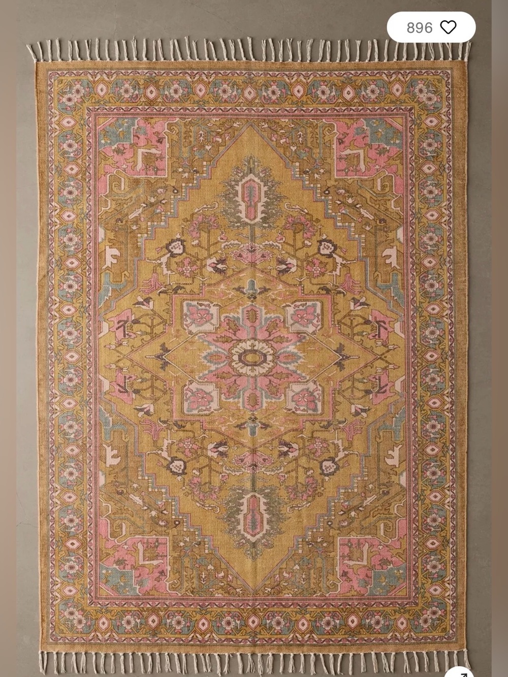 Urban Outfitters Daphne Art Deco Floral Printed Rug